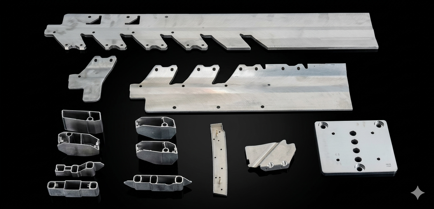 Aluminiumbewerking – bewerkte profielen en stansdelen